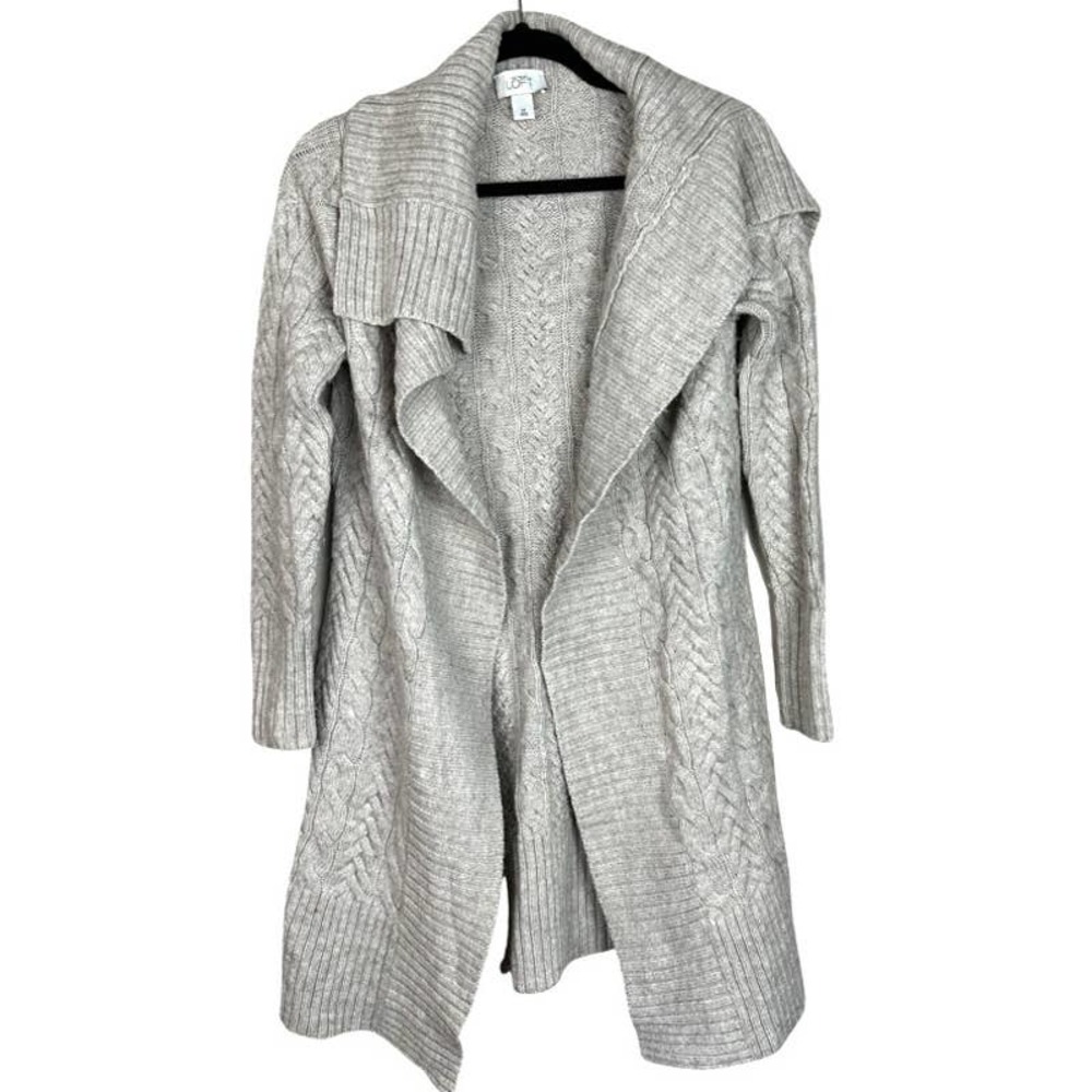 Ann Taylor LOFT Cable Knit Long Cardigan Sweater Size Medium